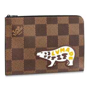 Louis Vuitton Nigo Pochette Jour GM Brown Giant Monogram Damier Ebene Clutch Bag